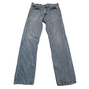 Levis 505 Jeans Mens 34x34 Medium Light Wash Straight Leg Regular Fit